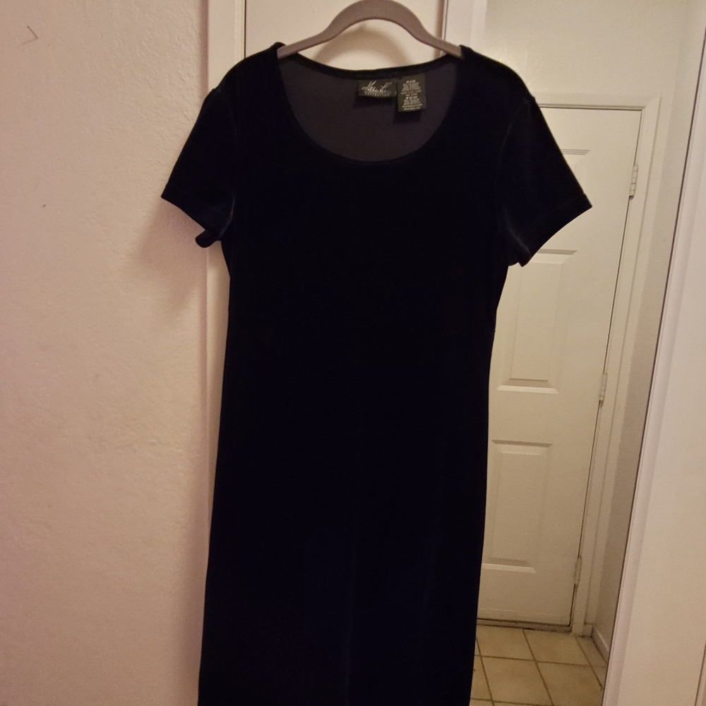 Kathie Lee Collection Midnight Velvet Dress